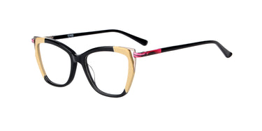 Women Vista Eyeglasses: Bibby - Black - SpaceSMART Eye Clinic (Diagonal View)